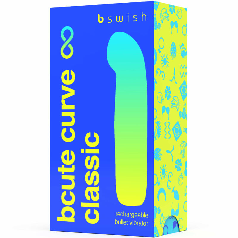 B SWISH - BCUTE CURVE INFINITE CLASSIC VIBRADOR RECARREGÁVEL EM SILICONE AZUL