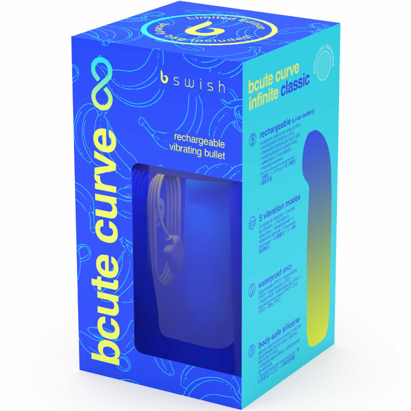 B SWISH - BCUTE CURVE INFINITE CLASSIC EDIÇÃO LIMITADA VIBRADOR RECARREGÁVEL EM SILICONE AZUL