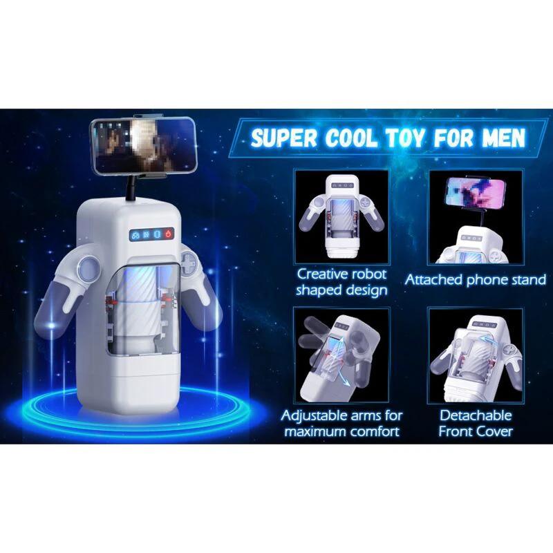 MASTURBADOR MASCULINO COM VIBRAÇÃO E FUNÇÃO CALOR COM SUPORTE PARA MÓVEIS - Sex Shop Sexy