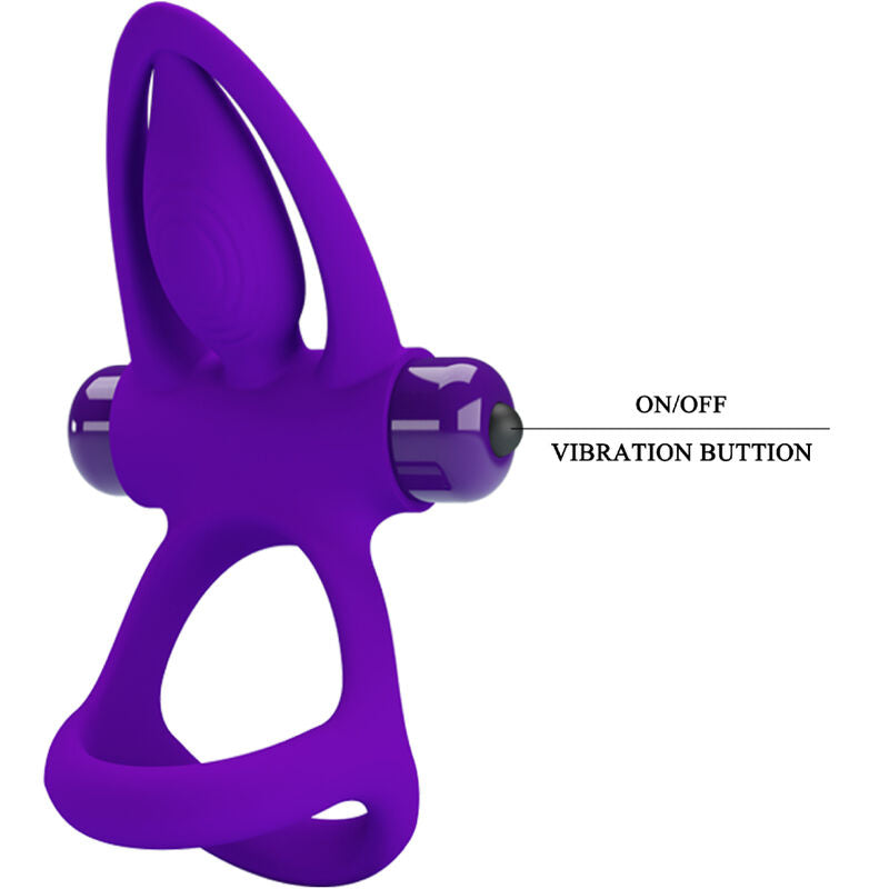 PRETTY LOVE - ANEL VIBRADOR 10 VIBRAÇÕES EM SILICONE VIOLETA