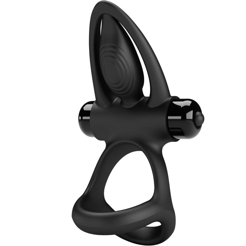 PRETTY LOVE - ANEL VIBRADOR 10 VIBRAÇÕES EM SILICONE PRETO