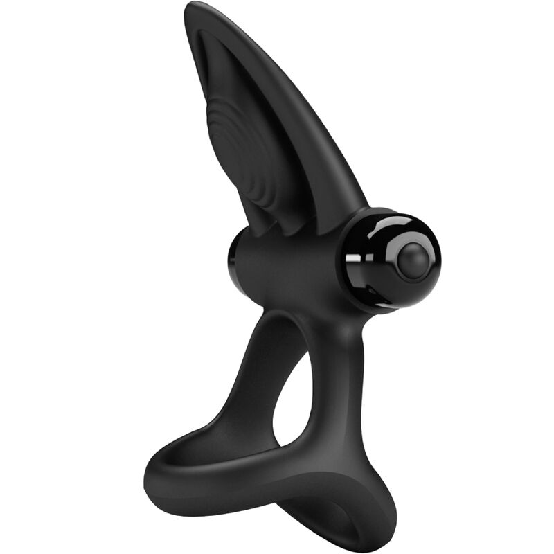 PRETTY LOVE - ANEL VIBRADOR 10 VIBRAÇÕES EM SILICONE PRETO
