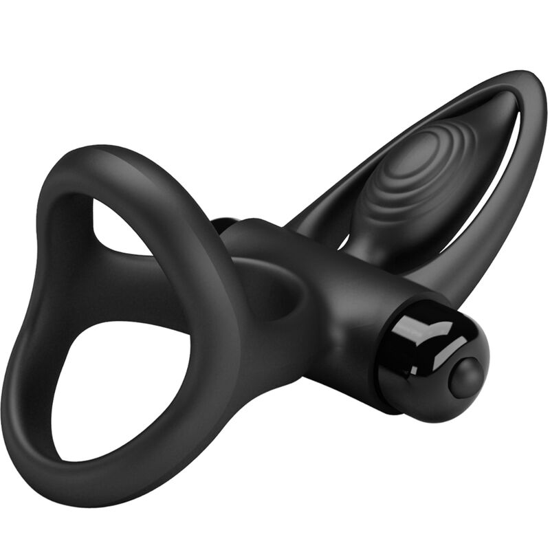 PRETTY LOVE - ANEL VIBRADOR 10 VIBRAÇÕES EM SILICONE PRETO