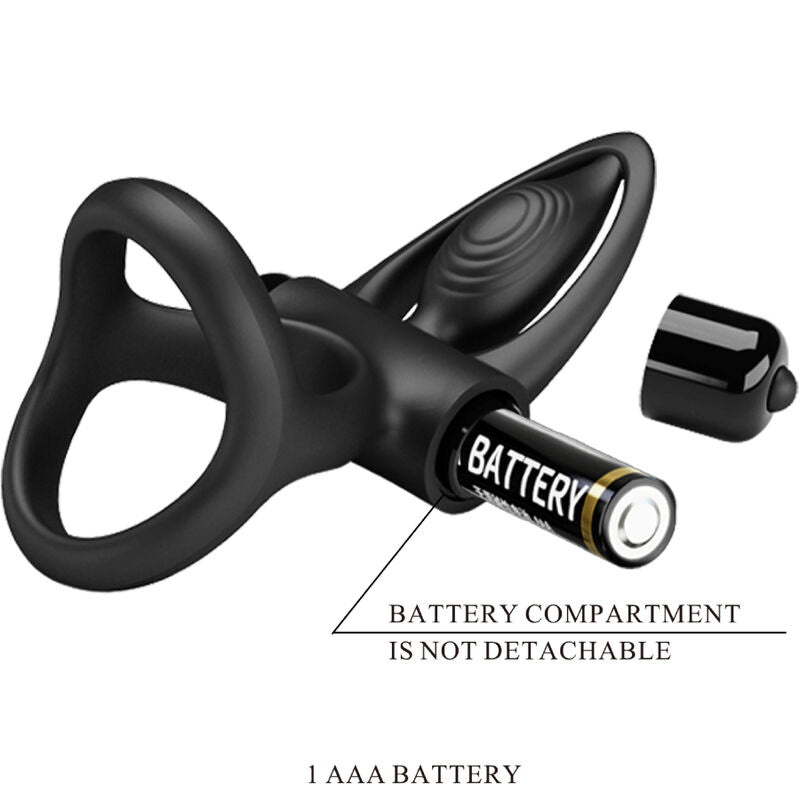 PRETTY LOVE - 10 VIBRATING RING IN BLACK SILICONE