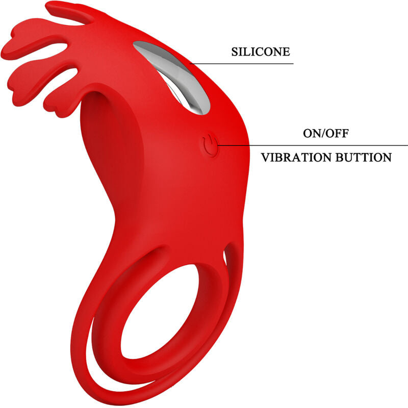 PRETTY LOVE - RUBEN ANEL VIBRADOR 7 VIBRAÇÕES EM SILICONE VERMELHO