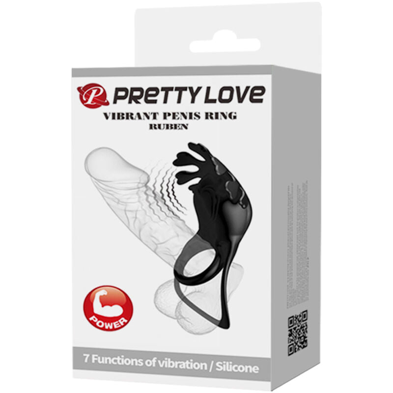 PRETTY LOVE - RUBEN ANEL VIBRADOR 7 VIBRAÇÕES EM SILICONE PRETO