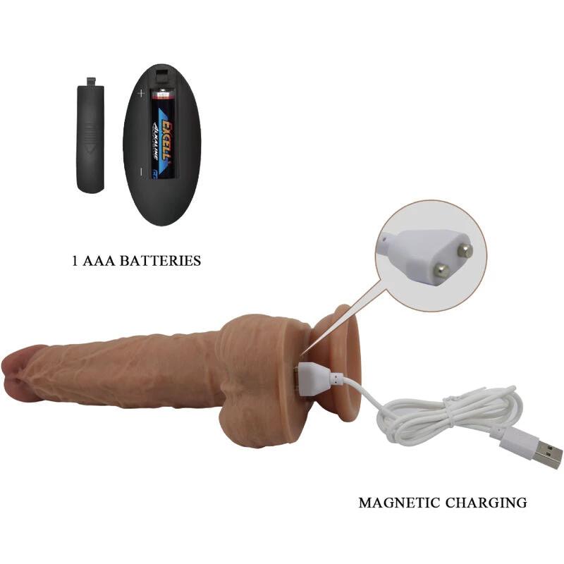 JONATHAN DILDO EM SILICONE, 3 VIBRAÇÕES + 3 MEDIDAS INSERÇÃO CONTROLE REMOTO 21 CENTÍMETROS - Sex Shop Sexy