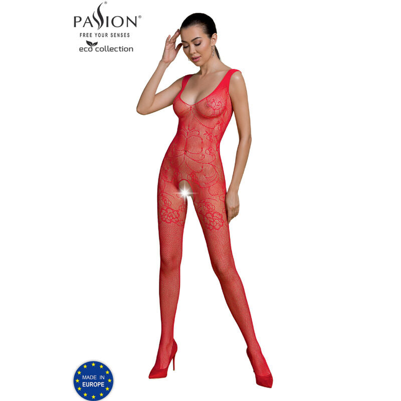 Passion Coleo Eco Bodystocking Eco BS012 Blanco
