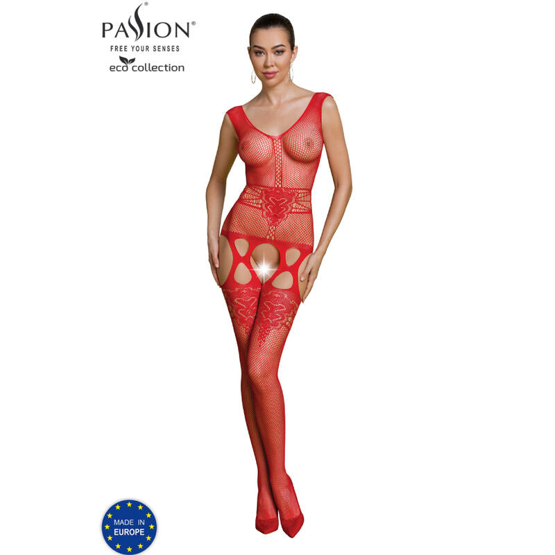 PASSION - ECO COLLECTION BODYSTOCKING ECO BS014 VERMELHO