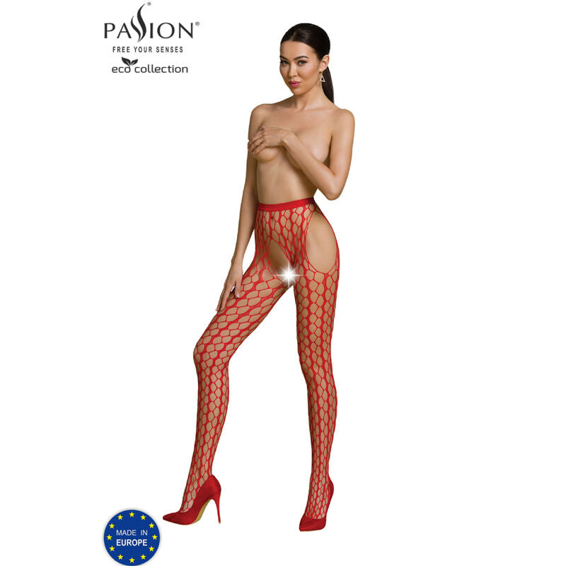 PASSION - ECO COLLECTION BODYSTOCKING ECO S007 VERMELHO