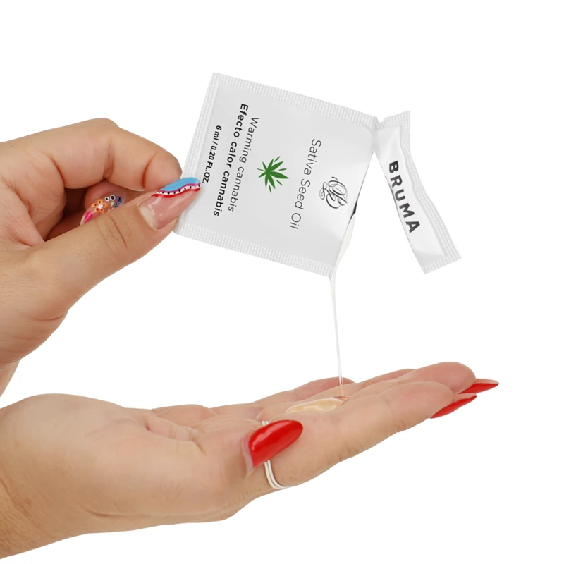 6 ML GEL DESLIZANTE COM ÓLEO DE SEMENTES DE CANNABIS EFEITO CALOR SABOR CANNABIS. - Sex Shop Sexy