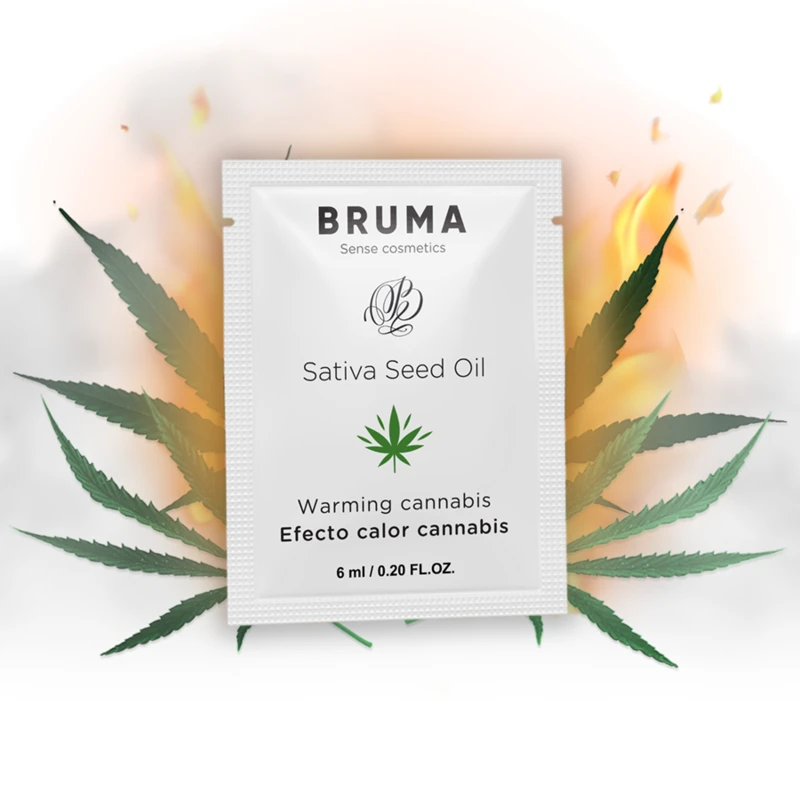 6 ML GEL DESLIZANTE COM ÓLEO DE SEMENTES DE CANNABIS EFEITO CALOR SABOR CANNABIS. - Sex Shop Sexy