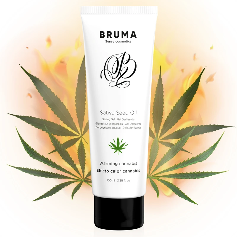 GEL DESLIZANTE COM ÓLEO DE SEMENTE EFEITO CALOR SABOR CANNABIS 100 ML - Sex Shop Sexy