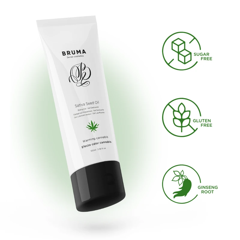 GEL DESLIZANTE COM ÓLEO DE SEMENTE EFEITO CALOR SABOR CANNABIS 100 ML - Sex Shop Sexy