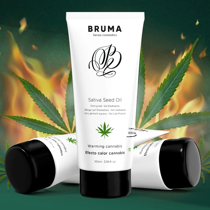 GEL DESLIZANTE COM ÓLEO DE SEMENTE EFEITO CALOR SABOR CANNABIS 100 ML - Sex Shop Sexy