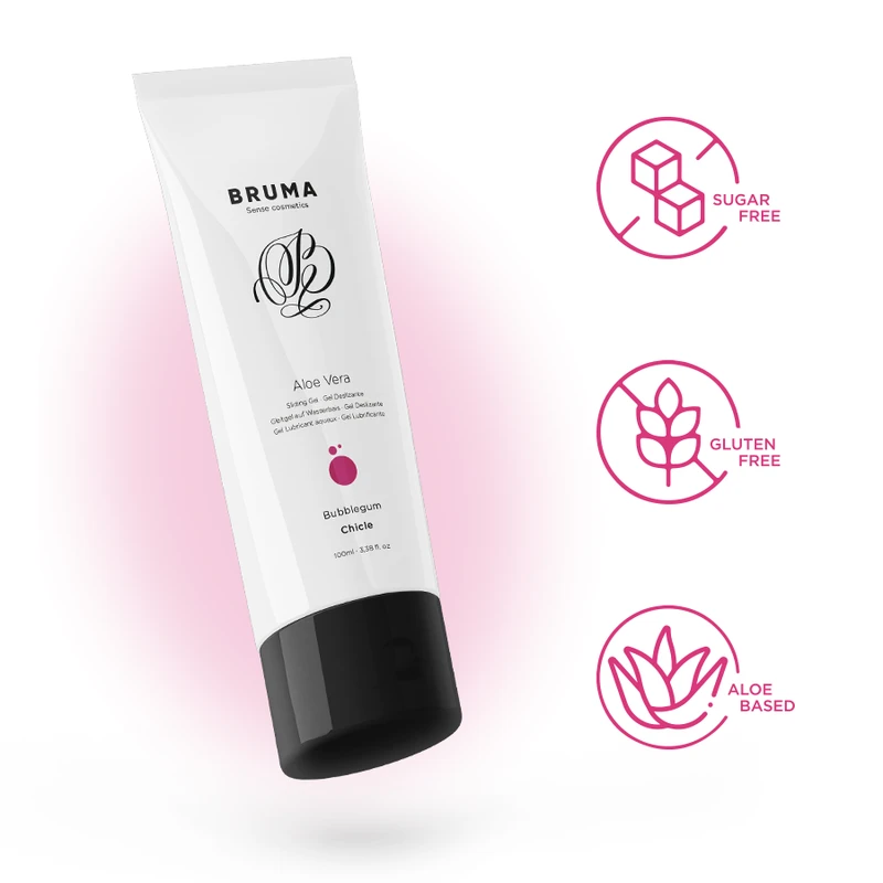GEL DESLIZANTE COM ALOE VERA SABOR A CHICLETE 100 ML - Sex Shop Sexy