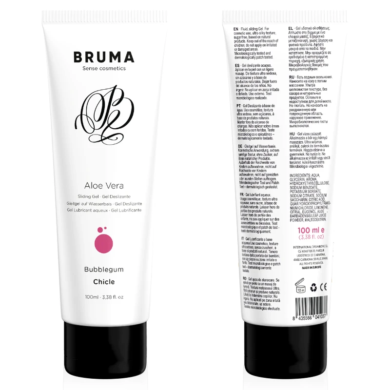 GEL DESLIZANTE COM ALOE VERA SABOR A CHICLETE 100 ML - Sex Shop Sexy