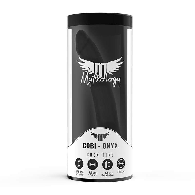 MYTHOLOGY - COBI ONYX ACCOMODATOR ARNÊS PARA DUPLA PENETRAÇÃO EM SILICONE