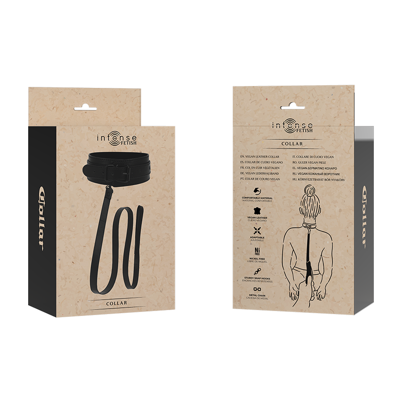 INTENSE - FETISH COLAR EM COURO VEGANO