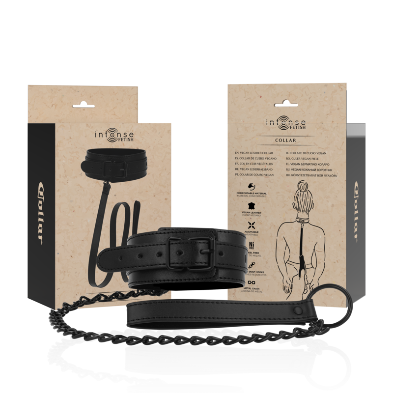INTENSE - FETISH COLAR EM COURO VEGANO