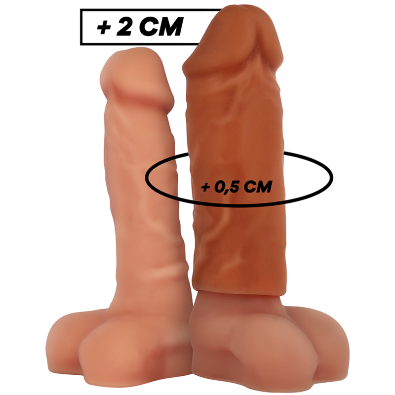 VIRILXL - EXTENSÃO DE PÊNIS LIQUID SILICONE V3 CASTANHO