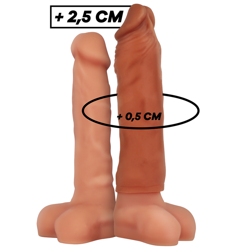 VIRILXL - EXTENSÃO DE PÊNIS LIQUID SILICONE V5 CASTANHO