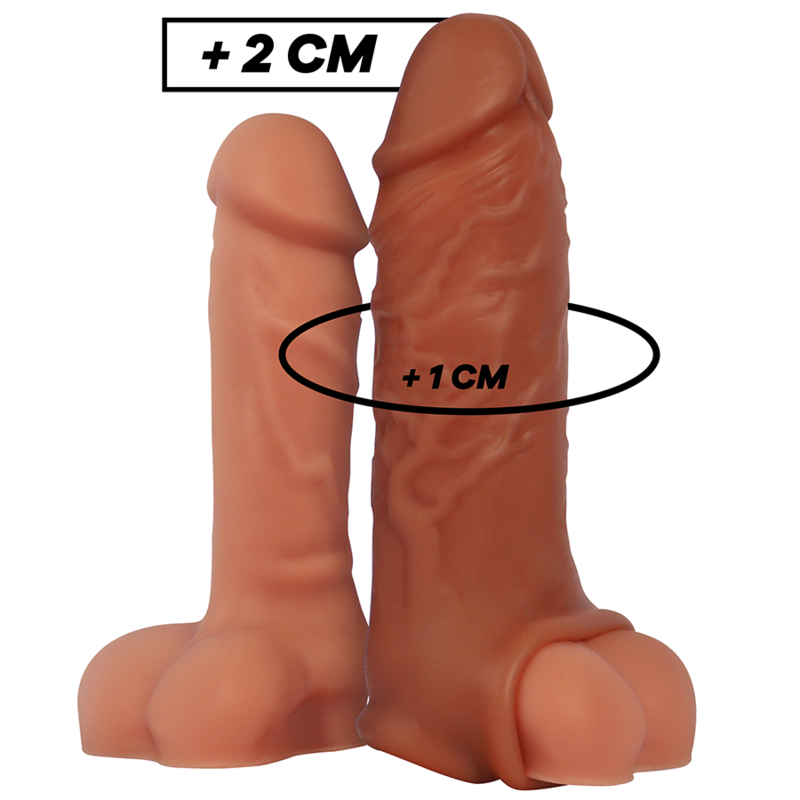 VIRILXL - EXTENSÃO DE PÊNIS LIQUID SILICONE V9 CASTANHO