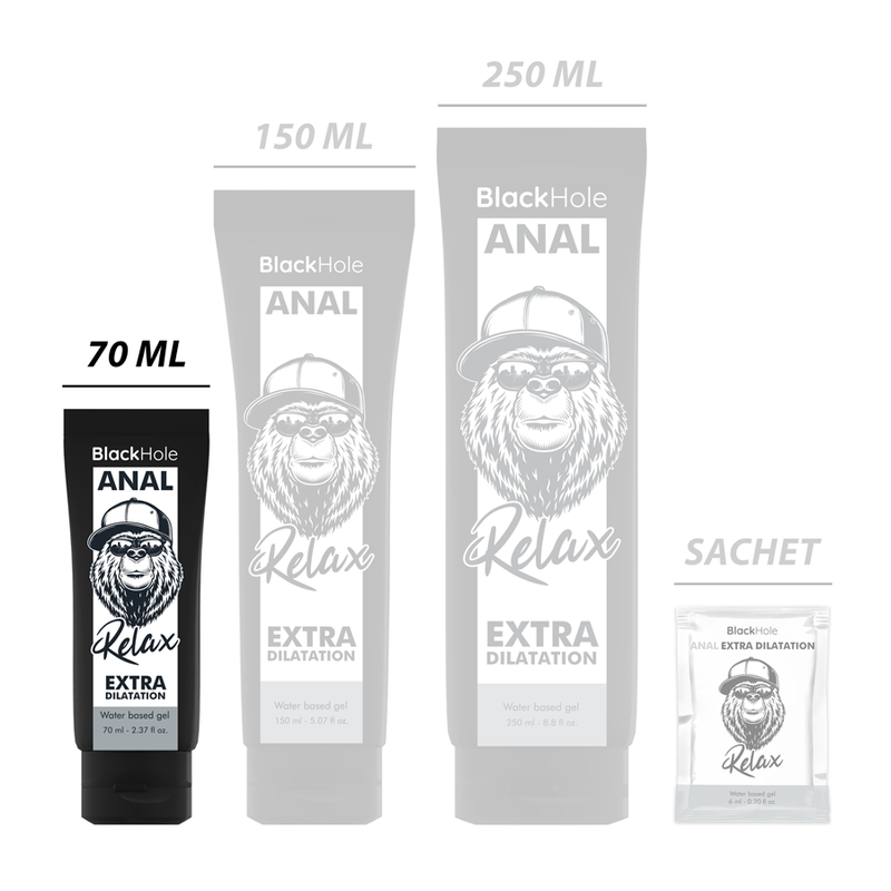 BLACK HOLE - GEL À BASE DE ÁGUA DILATAÇÃO ANAL 70 ML