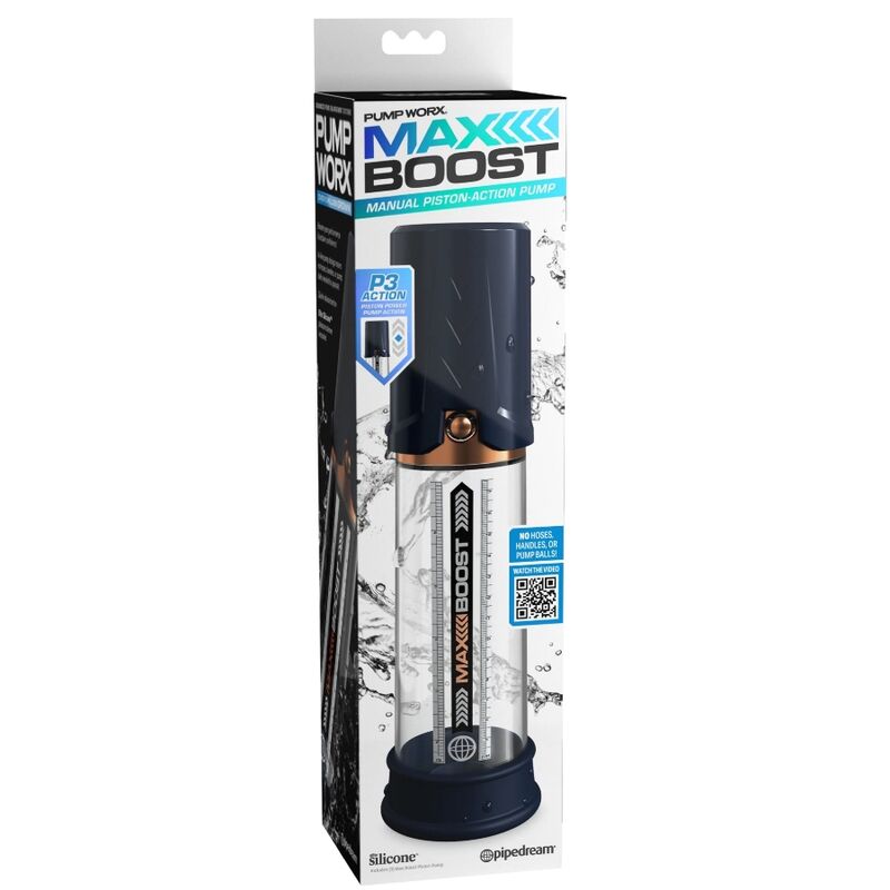 PUMP WORX - BOMBA DE EREÇÃO MAX BOOST AZUL