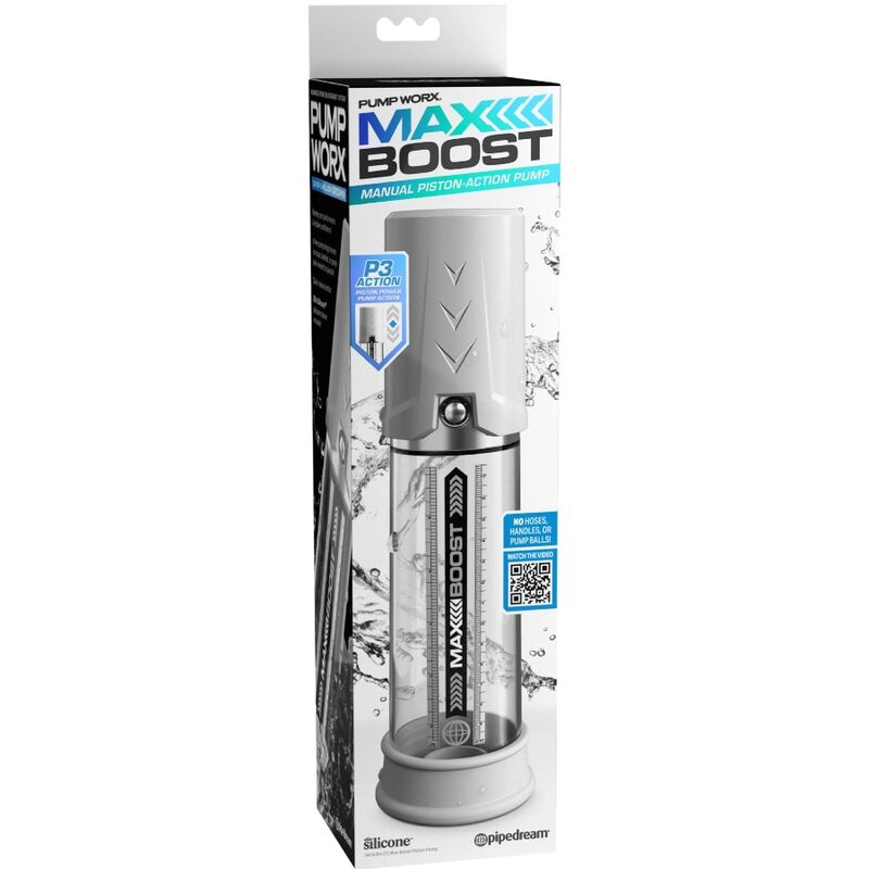 PUMP WORX - BOMBA DE EREÇÃO MAX BOOST BRANCA