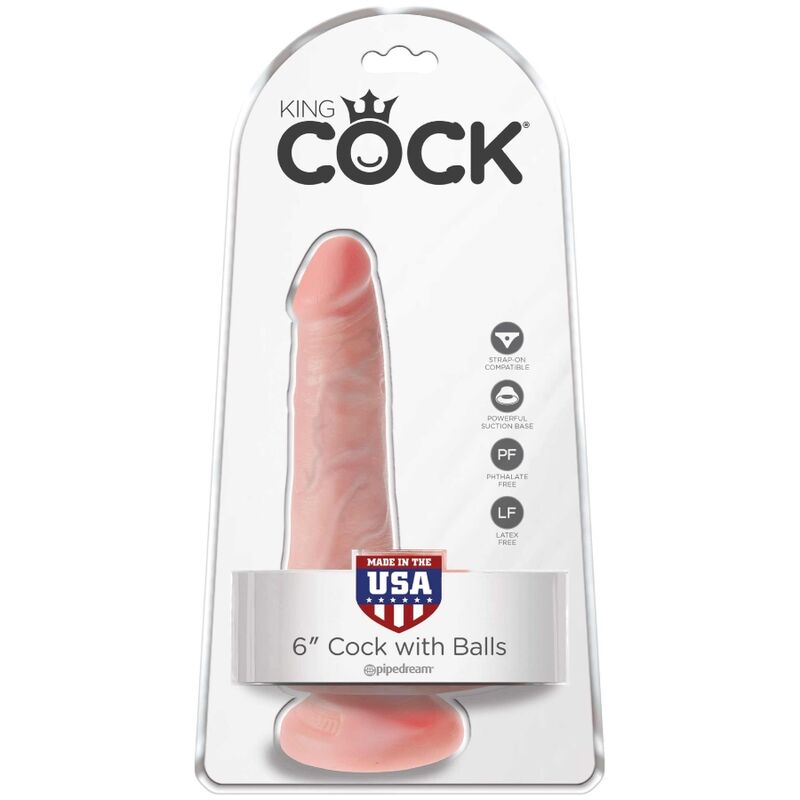 KING COCK - DILDO REALISTA COM TESTÍCULOS 13.5 CM NATURAL