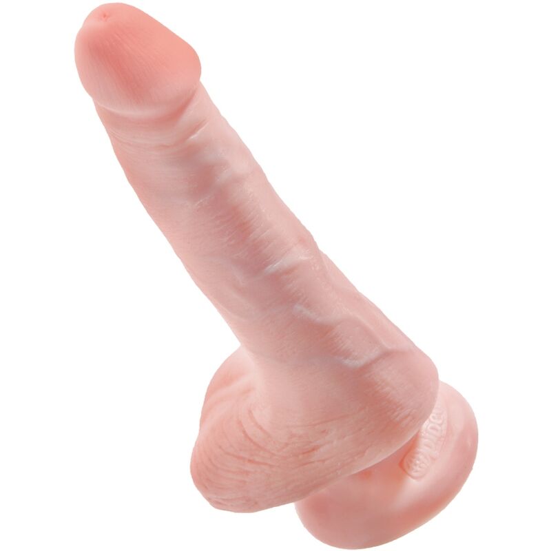 KING COCK - DILDO REALISTA COM TESTÍCULOS 13.5 CM NATURAL