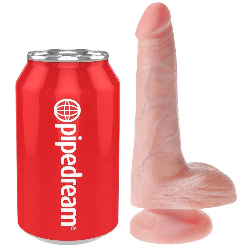 KING COCK - DILDO REALISTA COM TESTÍCULOS 13.5 CM NATURAL