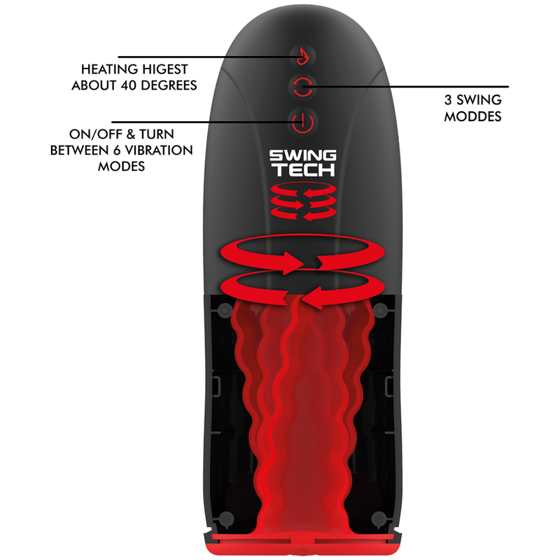 JAMYJOB - SWING-R MASTURBATOR WITH HEATING, OSCILLATION AND VIBRATION