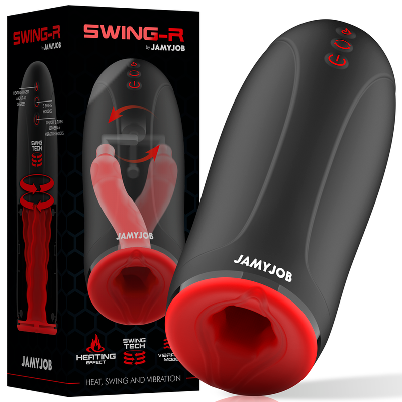 JAMYJOB - SWING-R MASTURBADOR COM AQUECIMENTO, OSCILAÇÃO E VIBRAÇÃO