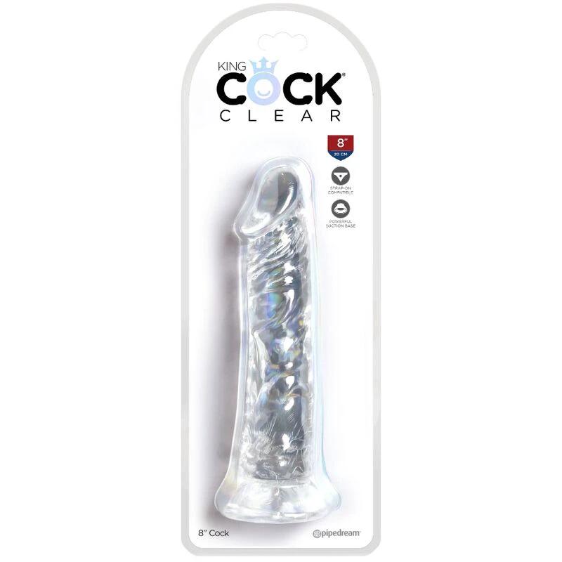 PÊNIS REALÍSTICO TRANSPARENTE 19,7 CM - Sex Shop Sexy
