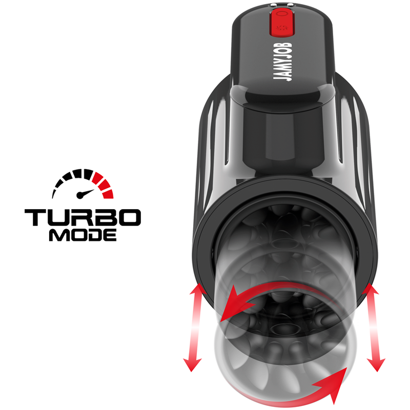 JAMYJOB - VORTEX MASTURBADOR TURBO COM MOVIMENTO DE EMPURRÃO E ROTAÇÃO 360°