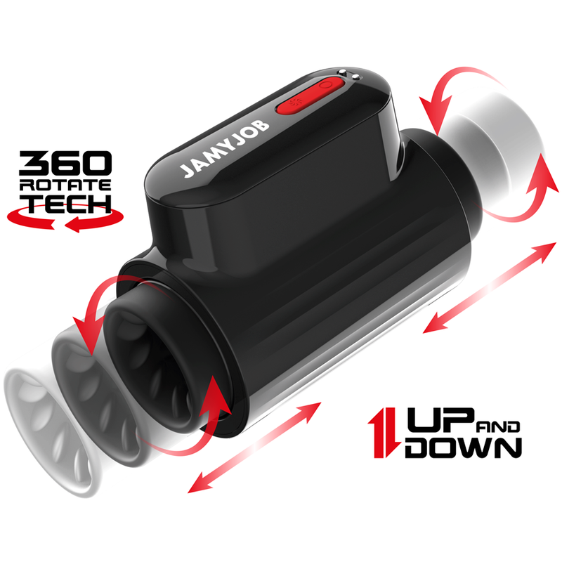 JAMYJOB - VORTEX MASTURBADOR TURBO COM MOVIMENTO DE EMPURRÃO E ROTAÇÃO 360°