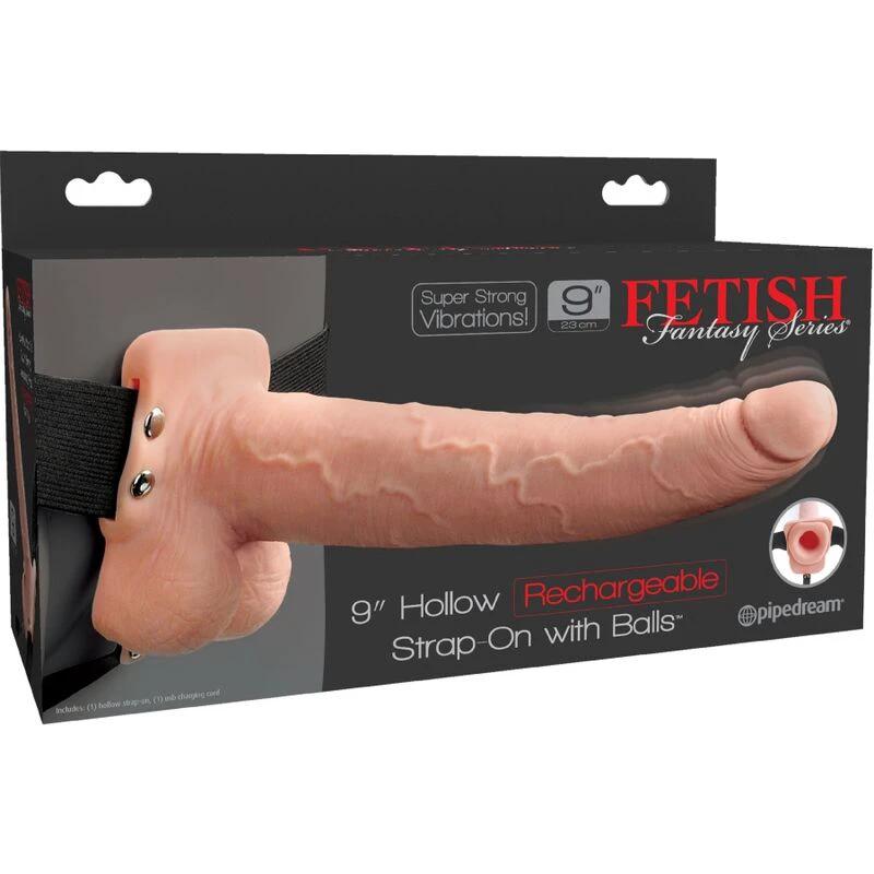 ARNÊS AJUSTÁVEIS PÊNIS REALÍSTICO COM TESTÍCULOS RECARREGÁVEL E VIBRADOR 23 CM - Sex Shop Sexy