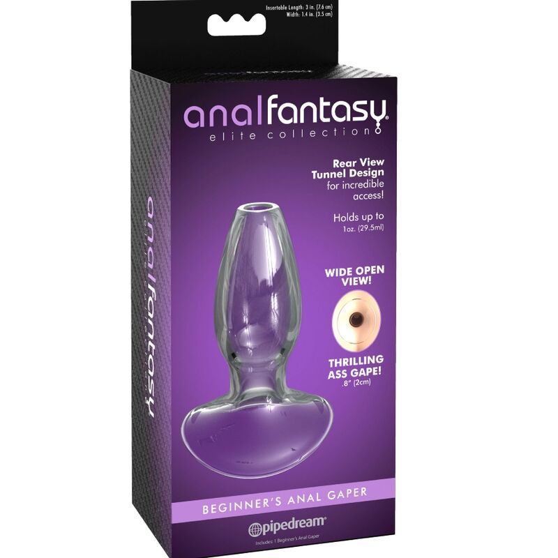 COLECCIÓN ÉLITE FANTASÍA ANAL - DILATADOR ANAL SEPARADOR PARA PRINCIPIANTES CRISTAL TAMAÑO S
