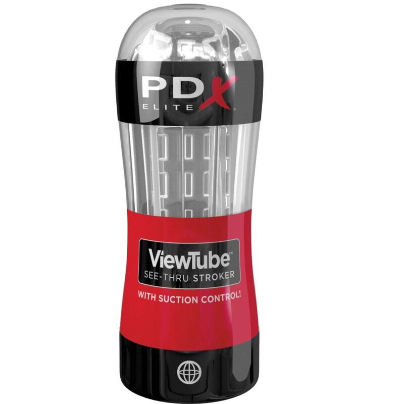 PDX ELITE - MASTURBADOR STROKER VIEWTUBE CONTROLO ONDAS ESTIMULADORAS TRANSPARENTE