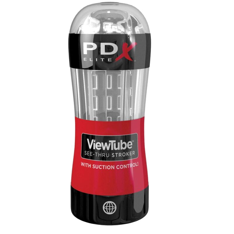 PDX ELITE - MASTURBADOR STROKER VIEWTUBE CONTROLO ONDAS ESTIMULADORAS TRANSPARENTE