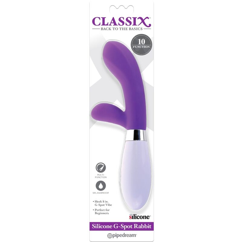 CLASSIX - VIBRADOR RABBIT PONTO G EM SILICONE ROXO