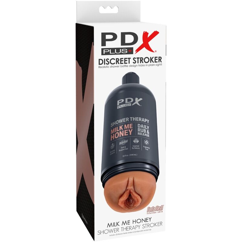 PDX PLUS - DISCREET STROKER MASTURBATOR TYPE MILK ME HONEY CARAMEL SHAMPOO BOTTLE