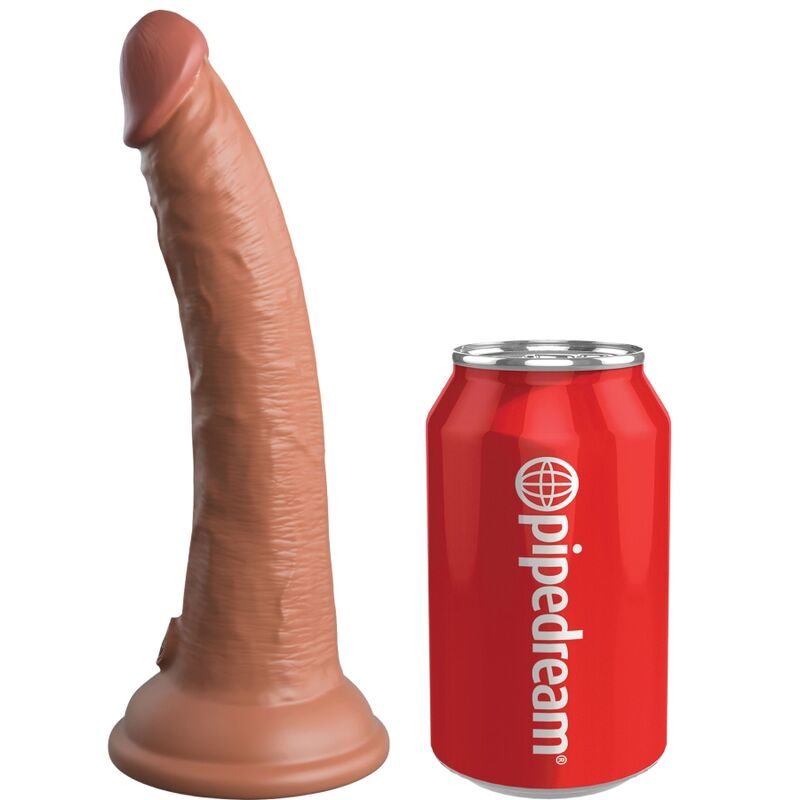 KING COCK - ÉLITE DILDO REALISTA SILICONE 17.8 CM CASTANHO