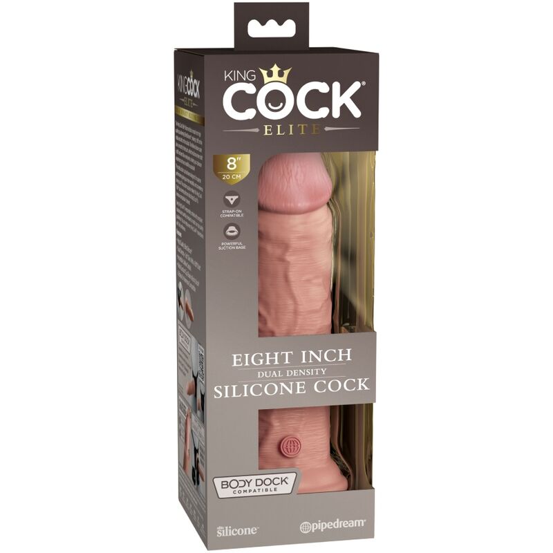 KING COCK - ÉLITE DILDO REALISTA SILICONE 20.3 CM