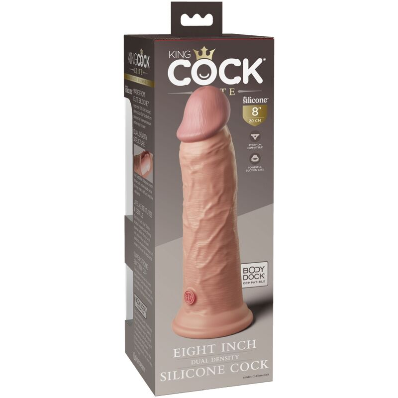 KING COCK - ÉLITE DILDO REALISTA SILICONE 20.3 CM