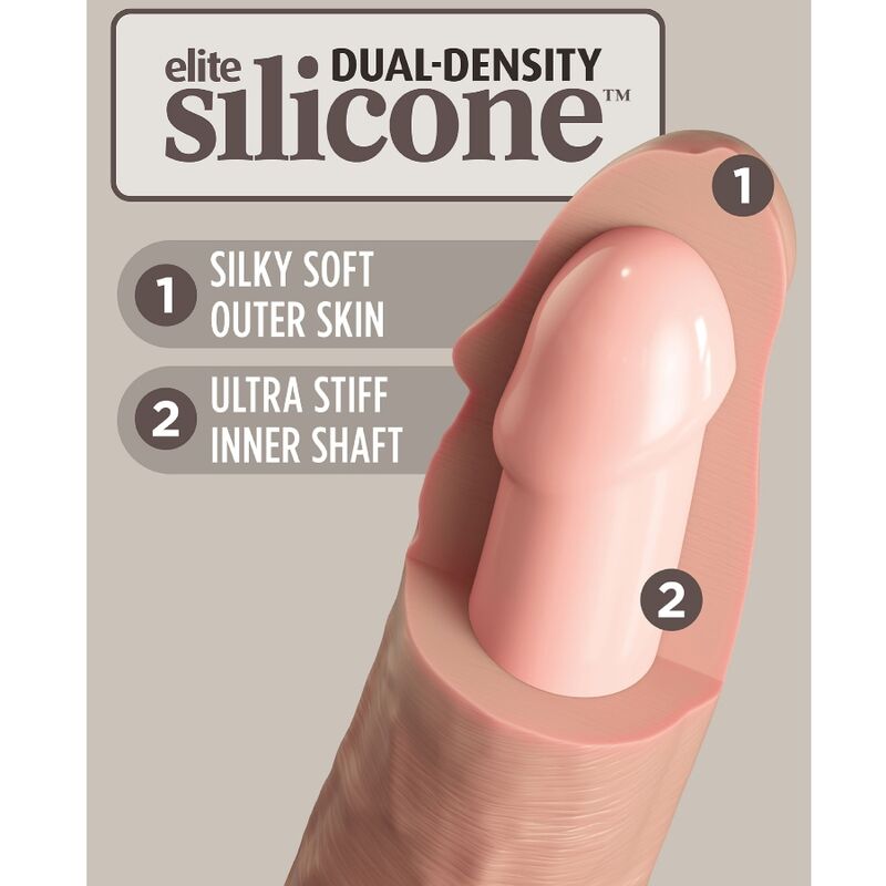 KING COCK - ÉLITE DILDO REALISTA SILICONE 20.3 CM