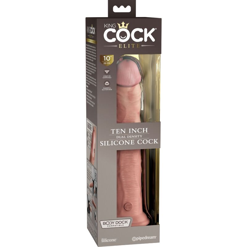 KING COCK - ÉLITE DILDO REALISTA SILICONE 25.4 CM