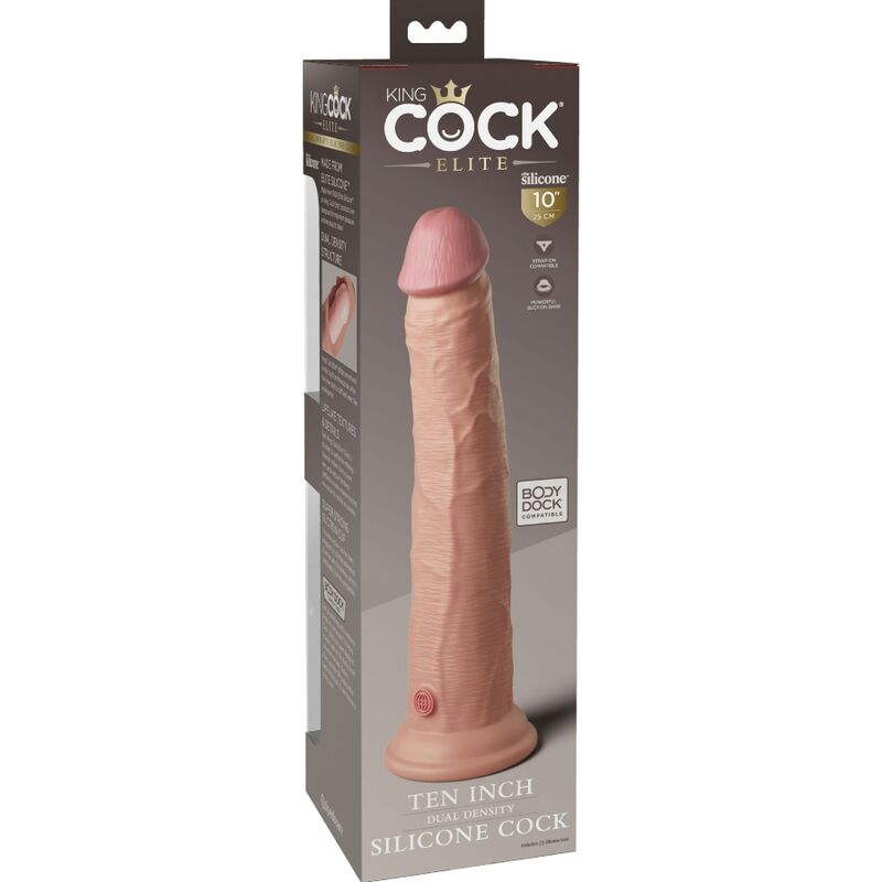 KING COCK - ÉLITE DILDO REALISTA SILICONE 25.4 CM
